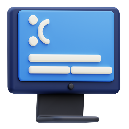 Blauer Bildschirm  3D Icon