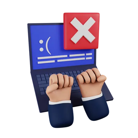 Blue Screen In Windows Is Technically Known As Stop Error Or Fatal System Error Also Known As BSOD Aka Blue Screen Of Death This Problem Occurs When Microsoft Windows Experiences An Acute Error That Cannot Be Recovered 3D Icon