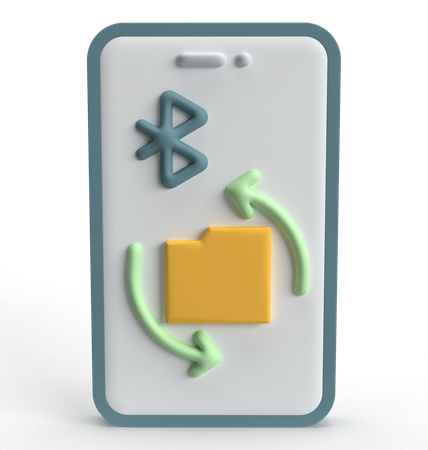 Bluetooth File Transfer  3D Icon