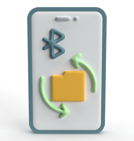Bluetooth File Transfer  3D Icon