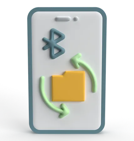 Bluetooth File Transfer  3D Icon