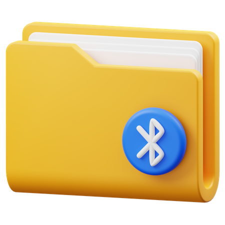 Bluetooth-Ordnerübertragung  3D Icon