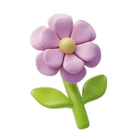 Rosa Blume 3 D Jahrestag Valentinstag Konzept 3D Icon