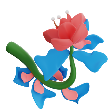 Blume abstrakt form  3D Icon