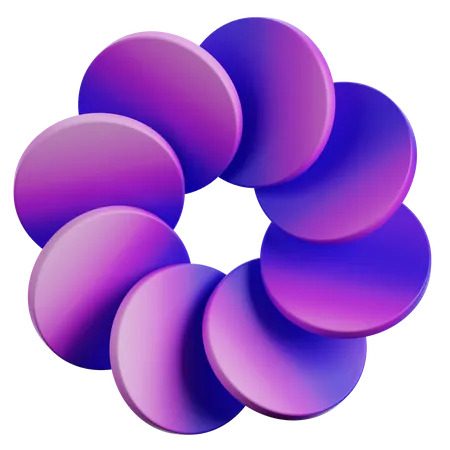 Blume abstrakt form  3D Icon