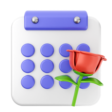 Blumenkalender  3D Icon