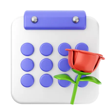 Blumenkalender  3D Icon