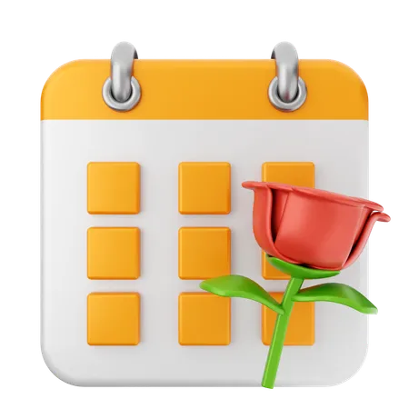 Blumenkalender  3D Icon