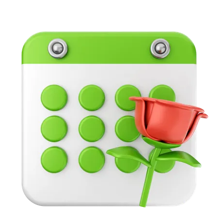 Blumenkalender  3D Icon