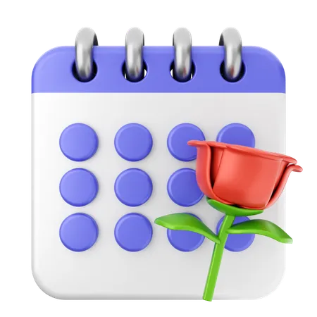 Blumenkalender  3D Icon