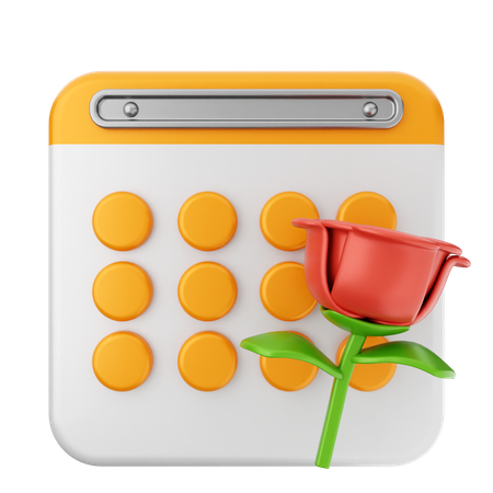 Blumenkalender  3D Icon