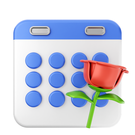 Blumenkalender  3D Icon