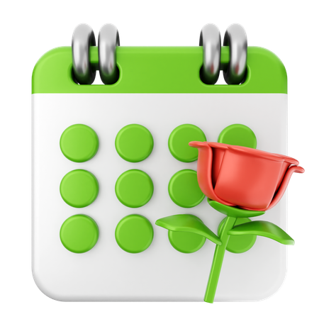 Blumenkalender  3D Icon