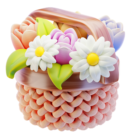 Blumenkorb  3D Icon