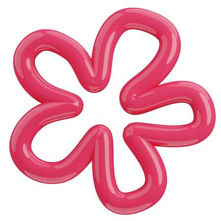 Blumenlinie  3D Icon