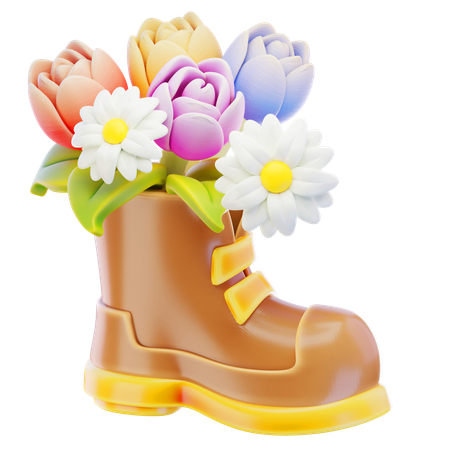 Blumenstiefel  3D Icon
