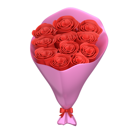 Blume rosa strauß  3D Illustration