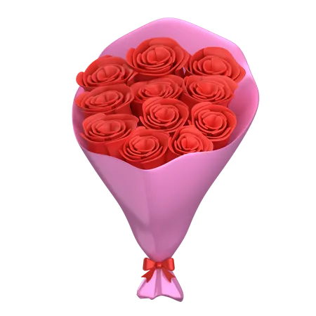 Blume rosa strauß  3D Illustration