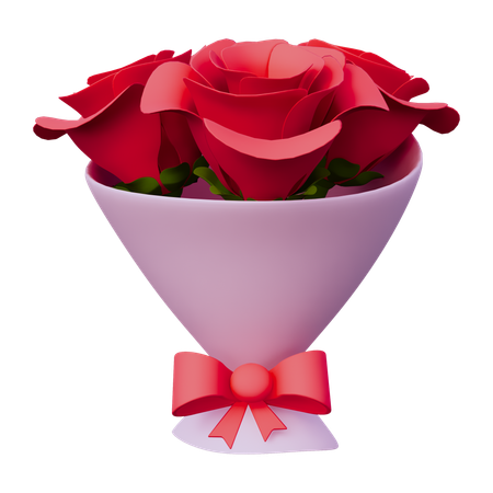 Blumenstrauß Rose  3D Icon