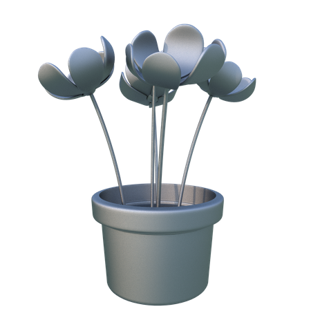Blumentopf  3D Illustration