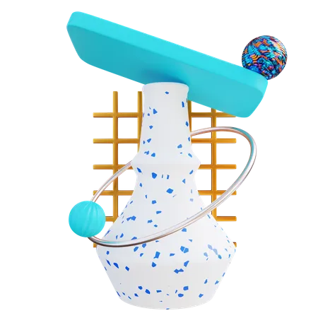 Blumenvase  3D Illustration