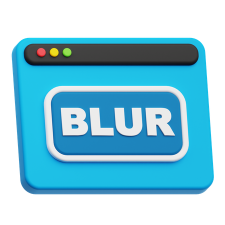 Blur Website  3D Icon