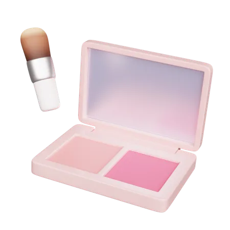 Blush et pinceau  3D Icon