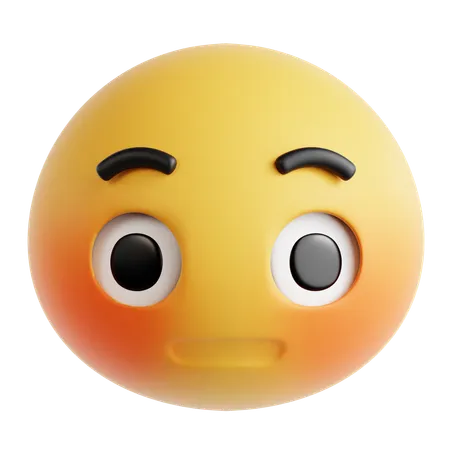Blushing Embarrassed Emoji  3D Icon