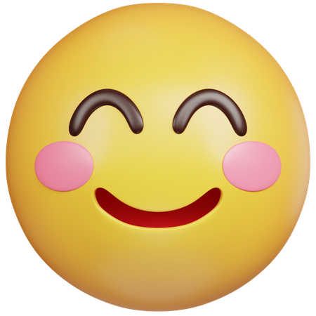赤面の絵文字  3D Icon