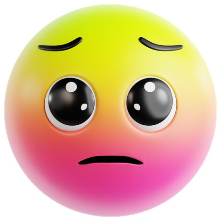 顔を赤らめて申し訳なさそうにしている  3D Icon