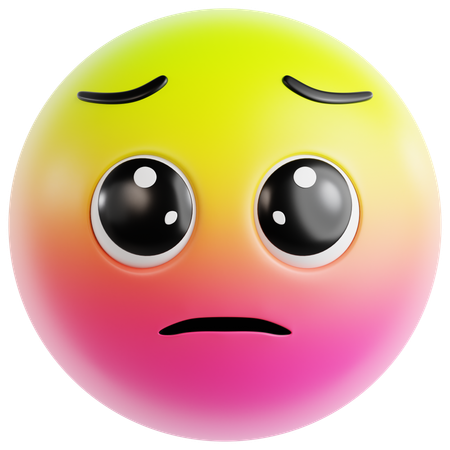 Blushing Sorry Face  3D Icon