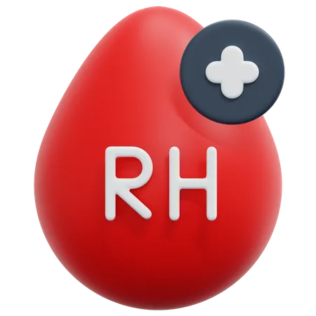 Blut rh positiv  3D Icon