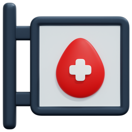 Blutbank-Schild  3D Icon