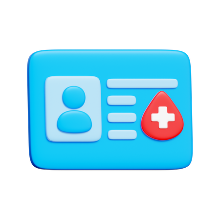 Blutspendeausweis  3D Icon