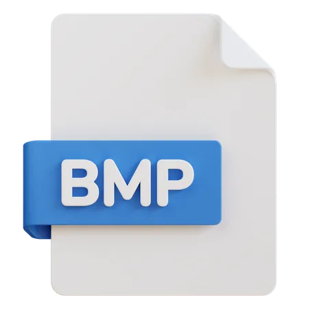 3 D Illustration Of Bmp File Extension 3D Icon