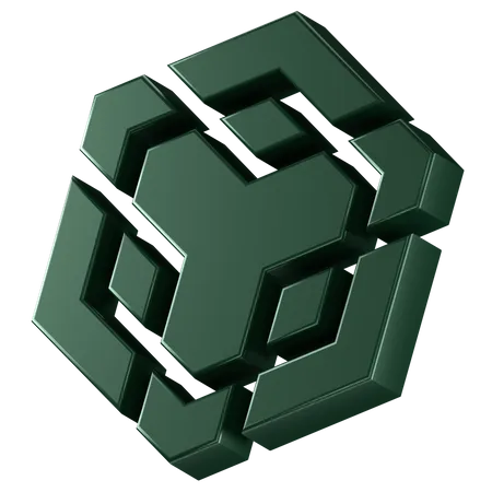 Icone 3 D De Um Logotipo Verde Do BNB 3D Icon