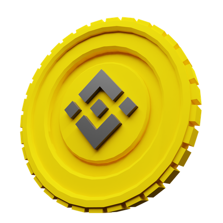 BNB-Binance-Münze  3D Illustration