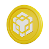 3d bnb coin logo