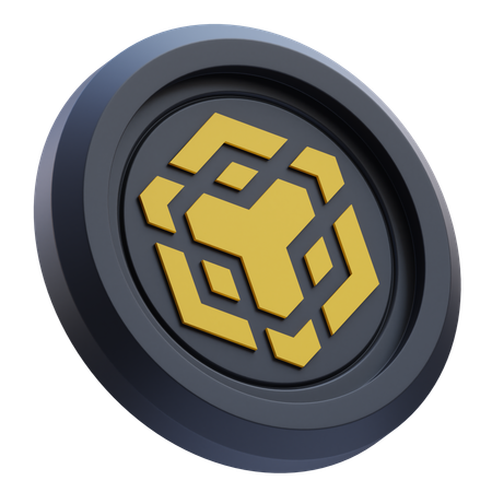 BNB Coin Crypto Logo  3D Icon