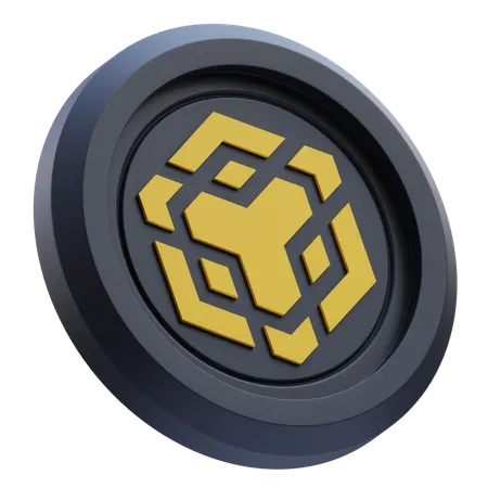 BNB Coin Crypto Logo  3D Icon
