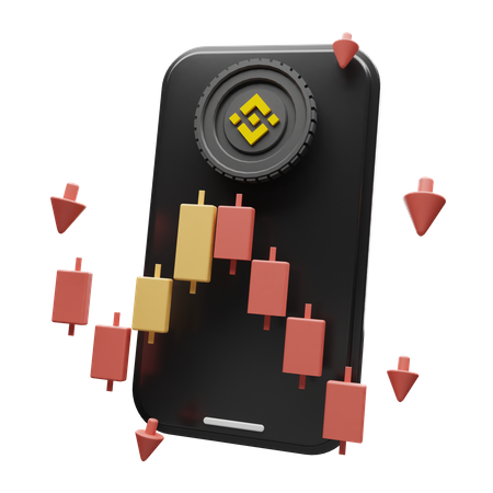 BNB Crypto App  3D Illustration