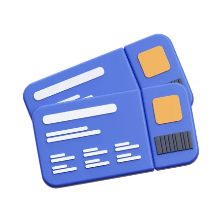 Boarding pass  3D Icon