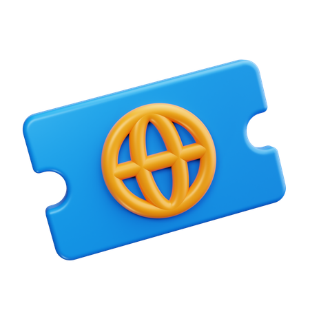 搭乗券  3D Icon