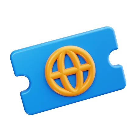 搭乗券  3D Icon