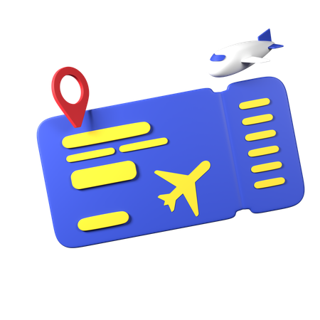 Boarding Pass  3D Icon