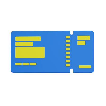 Boarding Pass  3D Icon