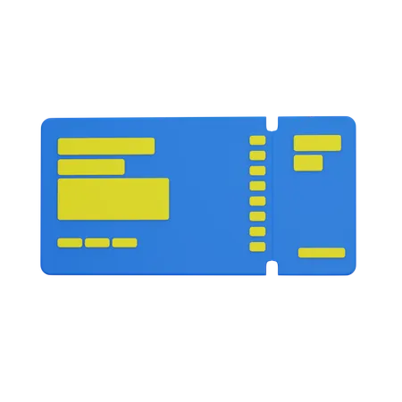 Boarding Pass  3D Icon
