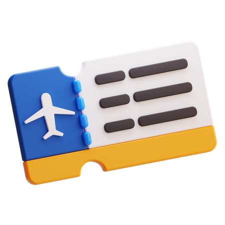 Boarding Pass  3D Icon