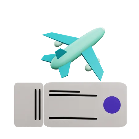 Boarding Pass  3D Icon