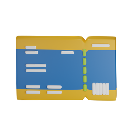 Boarding Pass  3D Icon